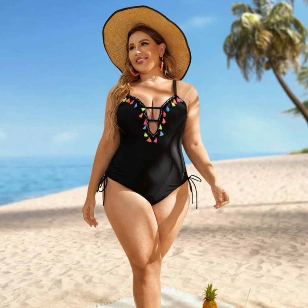 Shein bathing suit with tassels